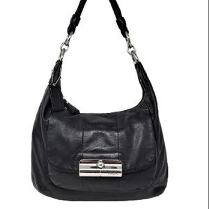 Vintage Coach🖤Black hobo bag slouch purse work bag travel bag